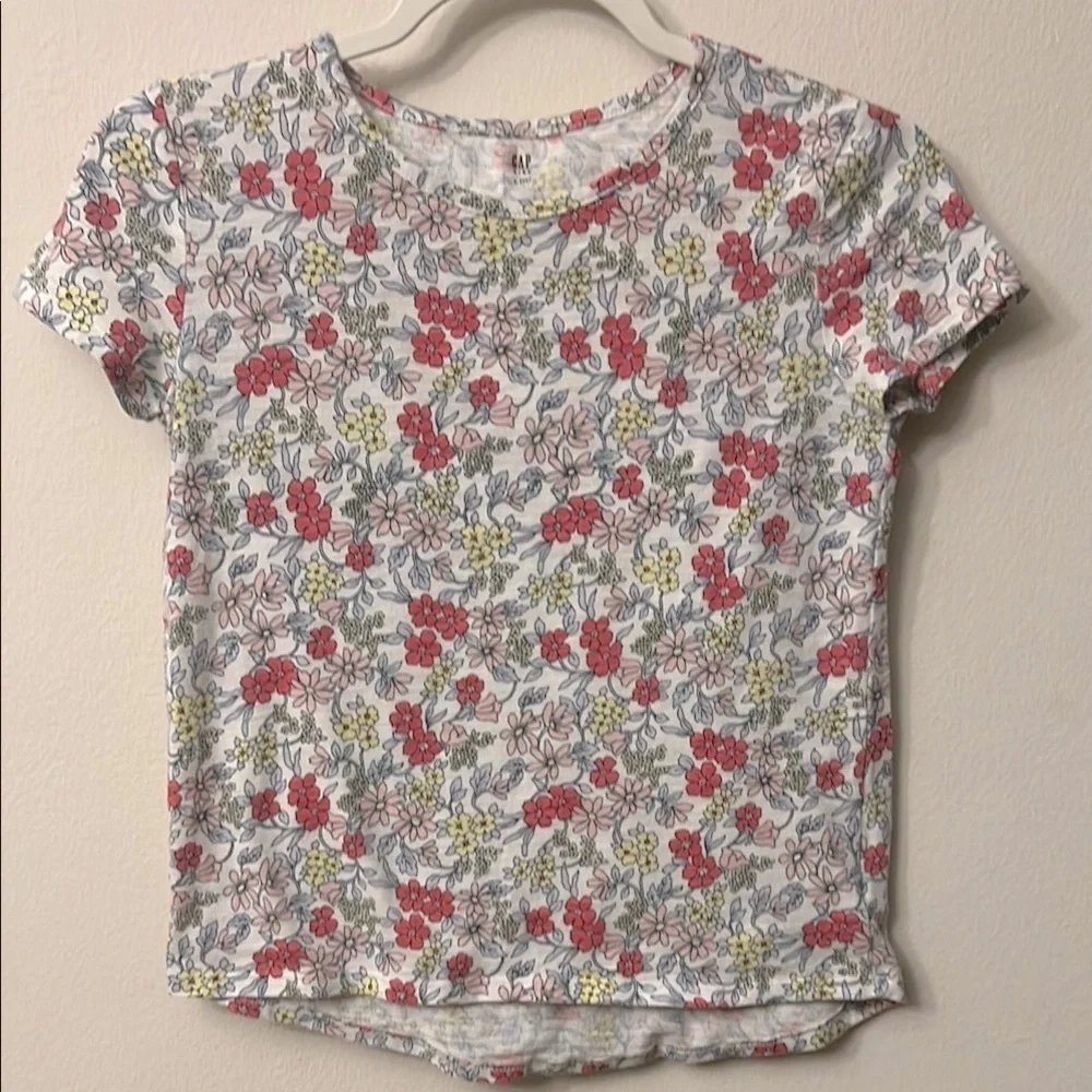 GAP Kids Floral Polo - Red, Yellow, Gray